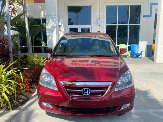 2005 Redrock Pearl /Ivory Honda Odyssey TOURING LOW MILES 62,337 FL (5FNRL38815B) with an 3.5L SOHC MPFI 24-Valve i-VTEC V6 Engine engine, Automatic transmission, located at 4701 North Dixie Hwy, Pompano Beach, FL, 33064, (954) 422-2889, 26.240938, -80.123474 - OUR WEBPAGE FLORIDACARS1.COM HAS OVER 100 PHOTOS AND FREE CARFAX LINK 2005 Honda Odyssey Touring LOADED LEATHER SUNROOF NAVIGATION Van 3.5L V6 F SOHC 24V Gasoline 28 MPG Front Wheel Drive Features ABS Brakes Air Conditioning Alloy Wheels AM/FM Stereo Automatic Transmission Auxiliary Audio Input CD A - Photo#25