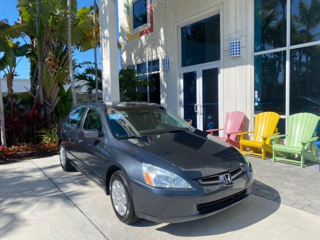 2004 Graphite Pearl /Gray Honda Accord Sdn LX LOW MILES 68,079 (1HGCM56344A) with an 2.4L DOHC MPFI 16-Valve i-VTEC I4 Engine engine, Automatic transmission, located at 4701 North Dixie Hwy, Pompano Beach, FL, 33064, (954) 422-2889, 26.240938, -80.123474 - OUR WEBPAGE FLORIDACARS1.COM HAS OVER 100 PHOTOS AND FREE CARFAX LINK 2004 Honda Accord LX Sedan 4 DR 2.4L I4 F DOHC Gasoline 34 MPG Front Wheel Drive Features ABS Brakes Air Conditioning AM/FM Stereo Automatic Transmission Cassette Player CD Audio Cloth Seats Cruise Control Power Locks Power Mirror - Photo#1