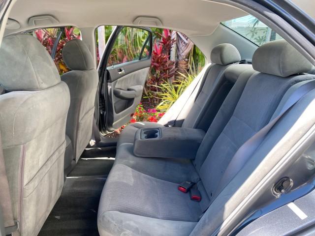 2004 Graphite Pearl /Gray Honda Accord Sdn LX LOW MILES 68,079 (1HGCM56344A) with an 2.4L DOHC MPFI 16-Valve i-VTEC I4 Engine engine, Automatic transmission, located at 4701 North Dixie Hwy, Pompano Beach, FL, 33064, (954) 422-2889, 26.240938, -80.123474 - OUR WEBPAGE FLORIDACARS1.COM HAS OVER 100 PHOTOS AND FREE CARFAX LINK 2004 Honda Accord LX Sedan 4 DR 2.4L I4 F DOHC Gasoline 34 MPG Front Wheel Drive Features ABS Brakes Air Conditioning AM/FM Stereo Automatic Transmission Cassette Player CD Audio Cloth Seats Cruise Control Power Locks Power Mirror - Photo#14