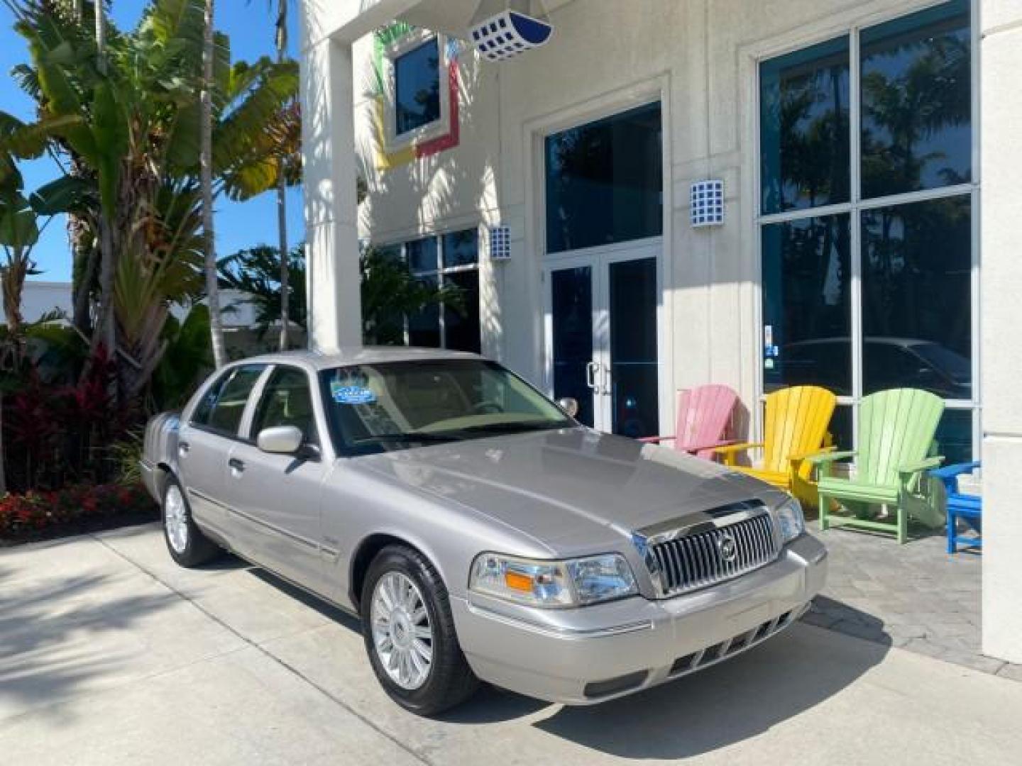 2009 Silver Birch Metallic /Light camel Mercury Grand Marquis LS LOW MILES 54,807 (2MEHM75V99X) with an 4.6L OHC SEFI FFV V8 Engine engine, Automatic transmission, located at 4701 North Dixie Hwy, Pompano Beach, FL, 33064, (954) 422-2889, 26.240938, -80.123474 - OUR WEBPAGE FLORIDACARS1.COM HAS OVER 100 PHOTOS AND FREE CARFAX LINK 2009 Mercury Grand Marquis LS Sedan 4 DR 4.6L V8 F SOHC 16V Flex Fuel 25 MPG Rear Wheel Drive Features ABS Brakes Air Conditioning Alloy Wheels AM/FM Stereo Automatic Transmission CD Audio Cruise Control Flex Fuel Vehicle Leather- Photo#1