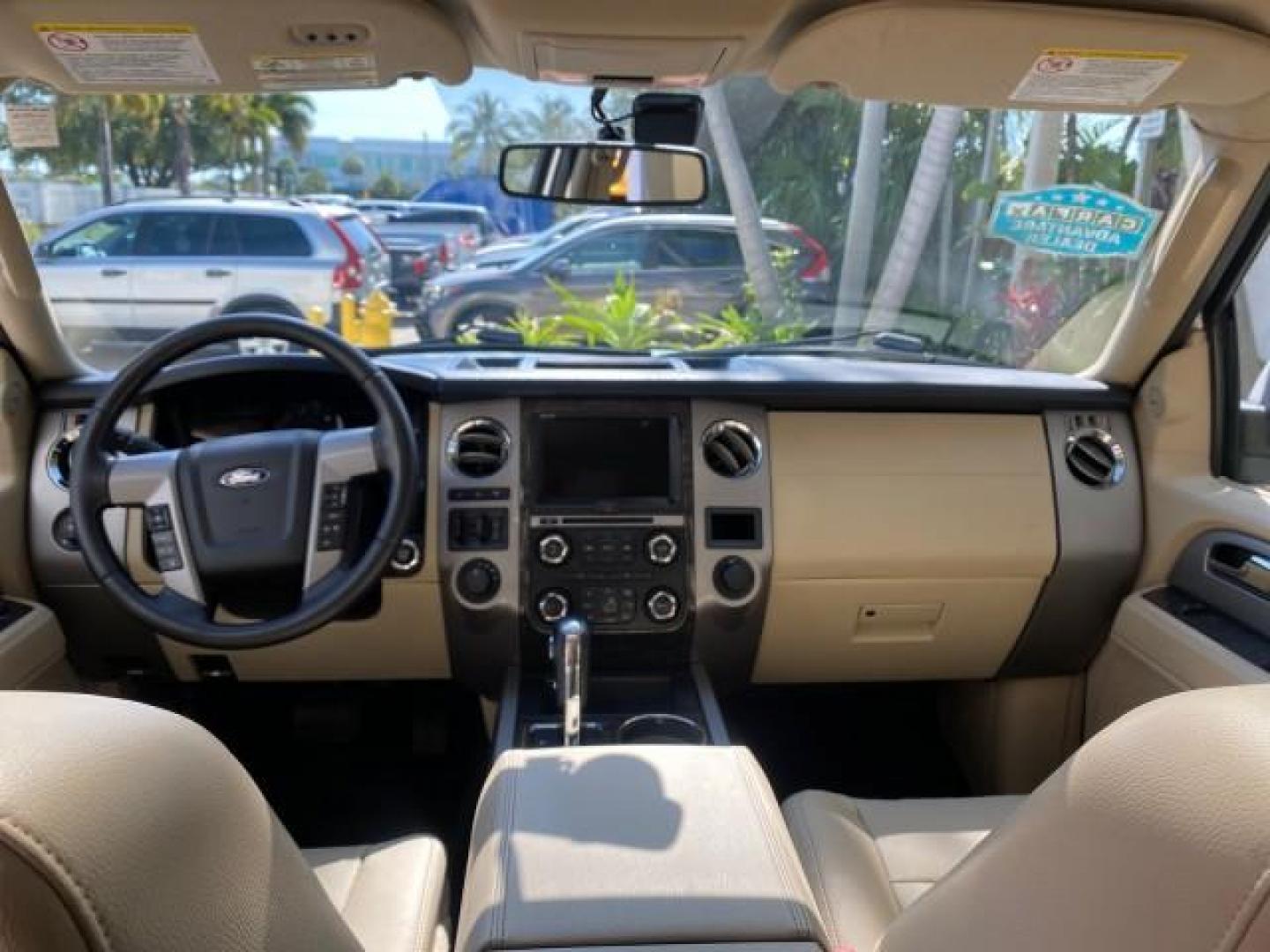 2017 Oxford White /Dune Ford Expedition EL Limited 4WD LOW MILES 75284 (1FMJK2AT3HE) with an 3.5L V6 Cylinder Engine engine, Automatic transmission, located at 4701 North Dixie Hwy, Pompano Beach, FL, 33064, (954) 422-2889, 26.240938, -80.123474 - OUR WEBPAGE FLORIDACARS1.COM HAS OVER 100 PHOTOS AND FREE CARFAX LINK 2017 Ford Expedition EL Limited 4WD 4 Door Wagon/Sport Utility 3.5L V6 F DOHC 24V Gasoline Rear Wheel Drive w/ 4X4 Features 20 Inch Plus Wheels 4WD/AWD A/C Seat(s) ABS Brakes Air Conditioning Alloy Wheels AM/FM Stereo Android Auto - Photo#87