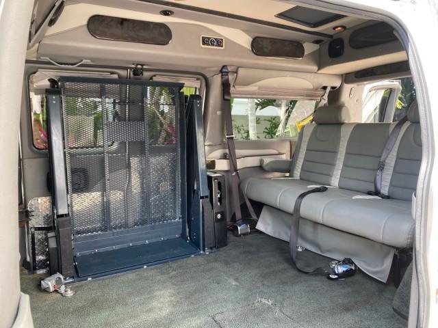 2013 Pure Silver Metallic /Medium Pewter GMC SAVANA HI TOP CONVERSION HANDICAP LIFT LOW MILES 24,857 (1GDS7DC40D1) with an 5.3L Vortec 1000 V8 SFI Flex-Fuel Engine engine, Automatic transmission, located at 4701 North Dixie Hwy, Pompano Beach, FL, 33064, (954) 422-2889, 26.240938, -80.123474 - OUR WEBPAGE FLORIDACARS1.COM HAS OVER 100 PHOTOS AND FREE CARFAX LINK 2013 GMC Savana 1500 MAJESTIC HI TOP CONVERSION VAN LEATHER Van 5.3L V8 F OHV 16V Flex Fuel 17 MPG Rear Wheel Drive Features ABS Brakes Air Conditioning AM/FM Stereo Automatic Transmission CD Audio Convenience Package Cruise Contr - Photo#14