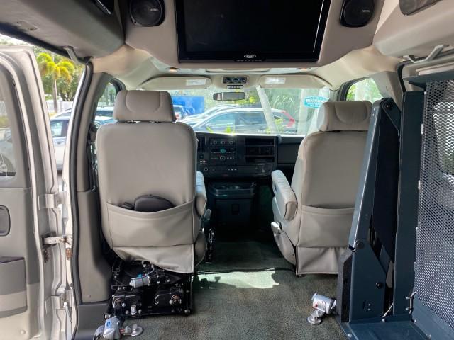 2013 Pure Silver Metallic /Medium Pewter GMC SAVANA HI TOP CONVERSION HANDICAP LIFT LOW MILES 24,857 (1GDS7DC40D1) with an 5.3L Vortec 1000 V8 SFI Flex-Fuel Engine engine, Automatic transmission, located at 4701 North Dixie Hwy, Pompano Beach, FL, 33064, (954) 422-2889, 26.240938, -80.123474 - OUR WEBPAGE FLORIDACARS1.COM HAS OVER 100 PHOTOS AND FREE CARFAX LINK 2013 GMC Savana 1500 MAJESTIC HI TOP CONVERSION VAN LEATHER Van 5.3L V8 F OHV 16V Flex Fuel 17 MPG Rear Wheel Drive Features ABS Brakes Air Conditioning AM/FM Stereo Automatic Transmission CD Audio Convenience Package Cruise Contr - Photo#88