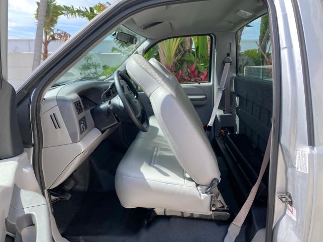 2001 Silver Metallic /Medium Graphite Ford Super Duty F-350 DRW DUALLY XL 1 OWNER LOW MILES 14,269 (1FTWF32SX1E) with an 6.8L SOHC SEFI V10 Engine engine, Automatic transmission, located at 4701 North Dixie Hwy, Pompano Beach, FL, 33064, (954) 422-2889, 26.240938, -80.123474 - OUR WEBPAGE FLORIDACARS1.COM HAS OVER 100 PHOTOS AND FREE CARFAX LINK 2001 Ford F-350 Super Duty Dually XL 1 OWNER Pickup 6.8L V10 F SOHC Gasoline Rear Wheel Drive Features ABS Brakes Air Conditioning AM/FM Stereo Automatic Transmission Cassette Player Dual Rear Wheels Long Bed Tow Hitch Vinyl Seats - Photo#69