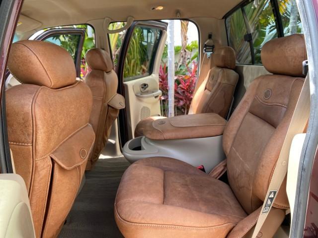 2002 Toreador Red Metallic /Dark Brown Ford F-150 CREW CAB King Ranch LOW MILES 56,886 (1FTRW07L12K) with an 5.4L SEFI OHC V8 Triton Engine engine, Automatic transmission, located at 4701 North Dixie Hwy, Pompano Beach, FL, 33064, (954) 422-2889, 26.240938, -80.123474 - OUR WEBPAGE FLORIDACARS1.COM HAS OVER 100 PHOTOS AND FREE CARFAX LINK 2002 Ford F-150 King Ranch Crew Pickup 5.4L V8 F SOHC 16V Gasoline 19 MPG Rear Wheel Drive Features ABS Brakes Air Conditioning Alloy Wheels AM/FM Stereo Automatic Transmission Bed Liner Cassette Player Cruise Control Leather Seat - Photo#14