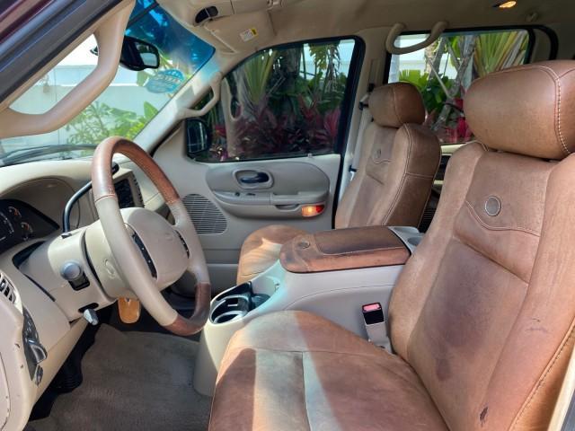2002 Toreador Red Metallic /Dark Brown Ford F-150 CREW CAB King Ranch LOW MILES 56,886 (1FTRW07L12K) with an 5.4L SEFI OHC V8 Triton Engine engine, Automatic transmission, located at 4701 North Dixie Hwy, Pompano Beach, FL, 33064, (954) 422-2889, 26.240938, -80.123474 - OUR WEBPAGE FLORIDACARS1.COM HAS OVER 100 PHOTOS AND FREE CARFAX LINK 2002 Ford F-150 King Ranch Crew Pickup 5.4L V8 F SOHC 16V Gasoline 19 MPG Rear Wheel Drive Features ABS Brakes Air Conditioning Alloy Wheels AM/FM Stereo Automatic Transmission Bed Liner Cassette Player Cruise Control Leather Seat - Photo#45