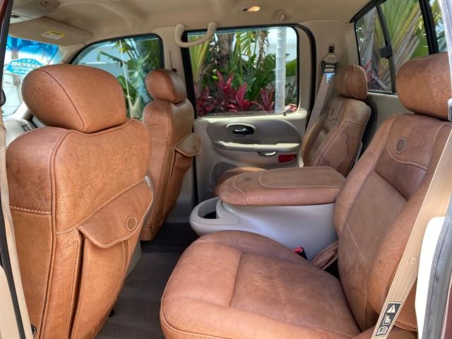 2002 Toreador Red Metallic /Dark Brown Ford F-150 CREW CAB King Ranch LOW MILES 56,886 (1FTRW07L12K) with an 5.4L SEFI OHC V8 Triton Engine engine, Automatic transmission, located at 4701 North Dixie Hwy, Pompano Beach, FL, 33064, (954) 422-2889, 26.240938, -80.123474 - OUR WEBPAGE FLORIDACARS1.COM HAS OVER 100 PHOTOS AND FREE CARFAX LINK 2002 Ford F-150 King Ranch Crew Pickup 5.4L V8 F SOHC 16V Gasoline 19 MPG Rear Wheel Drive Features ABS Brakes Air Conditioning Alloy Wheels AM/FM Stereo Automatic Transmission Bed Liner Cassette Player Cruise Control Leather Seat - Photo#74