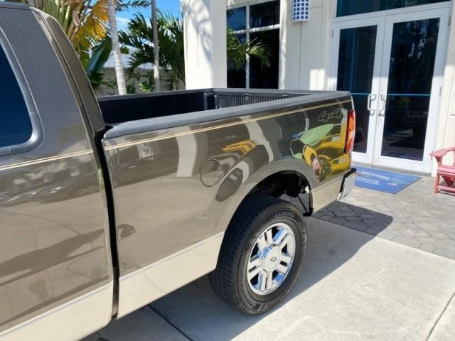 2008 Pueblo Gold Metallic /Tan Ford F-150 4WD Lariat 1 OWNER LOW MILES 83,919 (1FTPX14V58F) with an 5.4L 24-Valve EFI FFV V8 Engine engine, Automatic transmission, located at 4701 North Dixie Hwy, Pompano Beach, FL, 33064, (954) 422-2889, 26.240938, -80.123474 - OUR WEBPAGE FLORIDACARS1.COM HAS OVER 100 PHOTOS AND FREE CARFAX LINK 2008 Ford F-150 Lariat 1 OWNER 4 Door Extended Cab Pickup 5.4L V8 F SOHC Flex Fuel 17 MPG Rear Wheel Drive w/ 4X4 Features 4WD/AWD ABS Brakes Air Conditioning Alloy Wheels AM/FM Stereo Automatic Transmission Auxiliary Audio Input - Photo#84