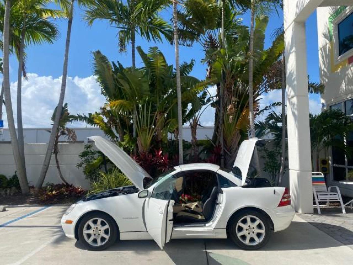 2002 Alabaster White /Charcoal/Beige Mercedes-Benz SLK-Class 2.3L SLK CONV LOW MILES 48,941 (WDBKK49F32F) with an 2.3L Supercharged And Intercooled DOHC SMPI 16-Valve In-Line 4-Cyl Engine engine, Automatic transmission, located at 4701 North Dixie Hwy, Pompano Beach, FL, 33064, (954) 422-2889, 26.240938, -80.123474 - OUR WEBPAGE FLORIDACARS1.COM HAS OVER 100 PHOTOS AND FREE CARFAX LINK 2002 Mercedes-Benz SLK 230 Kompressor Convertible 2.3L I4 F DOHC 16V Gasoline 30 MPG Rear Wheel Drive Features ABS Brakes Air Conditioning Alloy Wheels AM/FM Stereo Automatic Transmission BOSE Sound System Cassette Player Cruise C- Photo#8