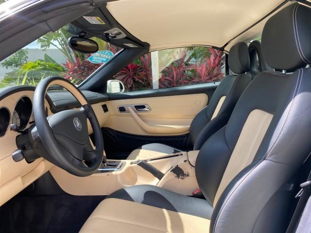 2002 Alabaster White /Charcoal/Beige Mercedes-Benz SLK-Class 2.3L SLK CONV LOW MILES 48,941 (WDBKK49F32F) with an 2.3L Supercharged And Intercooled DOHC SMPI 16-Valve In-Line 4-Cyl Engine engine, Automatic transmission, located at 4701 North Dixie Hwy, Pompano Beach, FL, 33064, (954) 422-2889, 26.240938, -80.123474 - OUR WEBPAGE FLORIDACARS1.COM HAS OVER 100 PHOTOS AND FREE CARFAX LINK 2002 Mercedes-Benz SLK 230 Kompressor Convertible 2.3L I4 F DOHC 16V Gasoline 30 MPG Rear Wheel Drive Features ABS Brakes Air Conditioning Alloy Wheels AM/FM Stereo Automatic Transmission BOSE Sound System Cassette Player Cruise C - Photo#65
