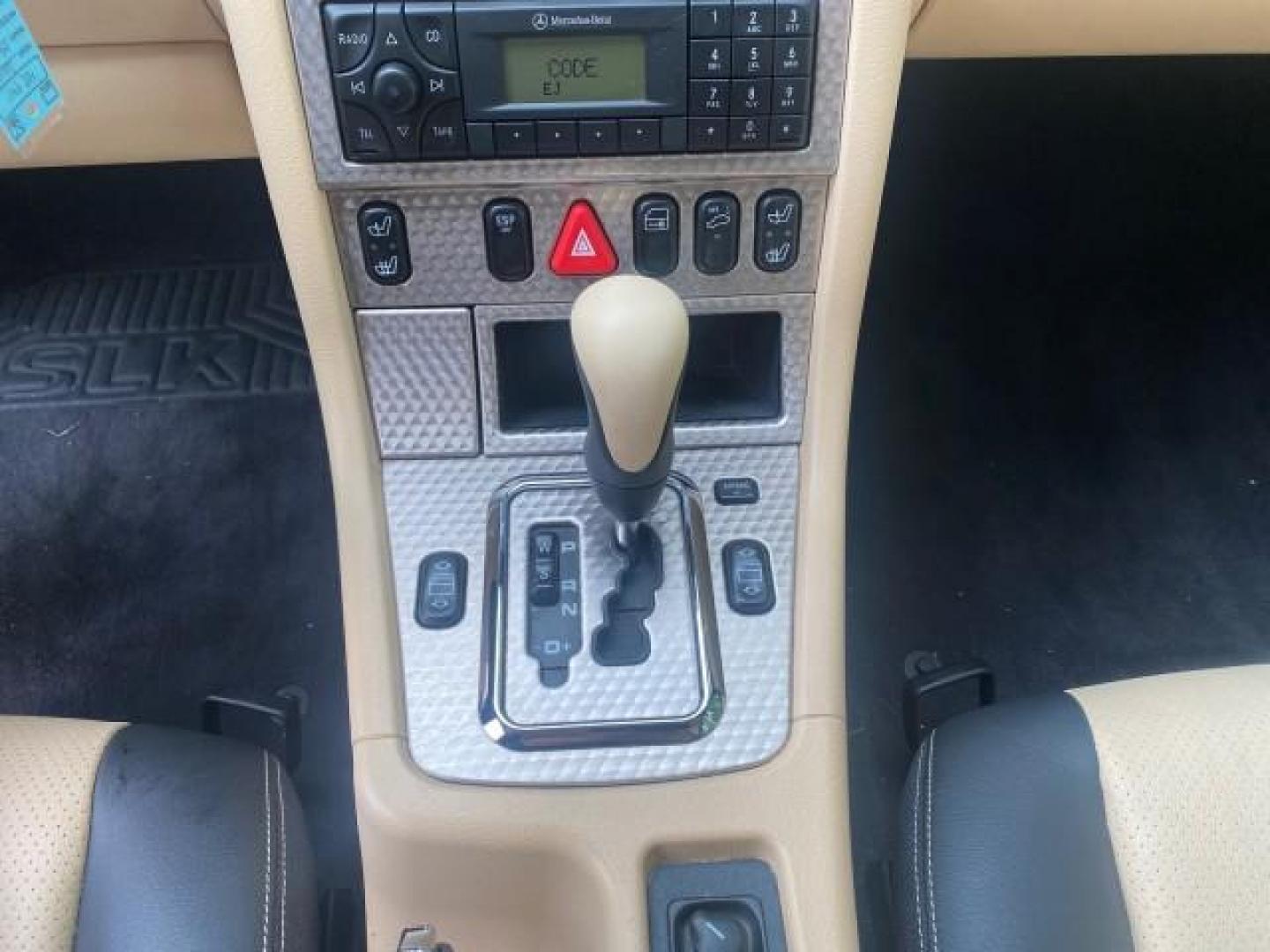 2002 Alabaster White /Charcoal/Beige Mercedes-Benz SLK-Class 2.3L SLK CONV LOW MILES 48,941 (WDBKK49F32F) with an 2.3L Supercharged And Intercooled DOHC SMPI 16-Valve In-Line 4-Cyl Engine engine, Automatic transmission, located at 4701 North Dixie Hwy, Pompano Beach, FL, 33064, (954) 422-2889, 26.240938, -80.123474 - OUR WEBPAGE FLORIDACARS1.COM HAS OVER 100 PHOTOS AND FREE CARFAX LINK 2002 Mercedes-Benz SLK 230 Kompressor Convertible 2.3L I4 F DOHC 16V Gasoline 30 MPG Rear Wheel Drive Features ABS Brakes Air Conditioning Alloy Wheels AM/FM Stereo Automatic Transmission BOSE Sound System Cassette Player Cruise C- Photo#77
