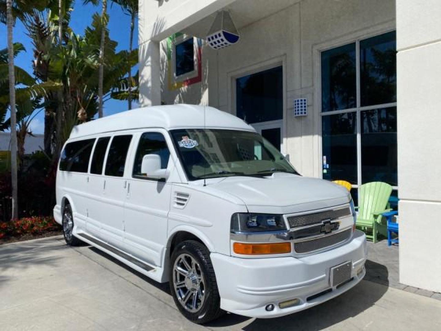 2012 Summit White /Neutral Chevrolet Express EXTENDED HIGH TOP CONVERSION 1 OWNER LOW MILES 36,054 (1GBWGLCG9C1) with an 6.0L Vortec 1000 V8 SFI Flex-Fuel Engine engine, Automatic transmission, located at 4701 North Dixie Hwy, Pompano Beach, FL, 33064, (954) 422-2889, 26.240938, -80.123474 - OUR WEBPAGE FLORIDACARS1.COM HAS OVER 100 PHOTOS AND FREE CARFAX LINK 2012 Chevrolet Express EXTENDED HIGH TOP CONVERSION VAN 1 OWNER Van 6.0L V8 F OHV 16V Flex Fuel 15 MPG Rear Wheel Drive Features ABS Brakes Air Conditioning Alloy Wheels AM/FM Stereo Automatic Transmission Auxiliary Audio Input Bl- Photo#1