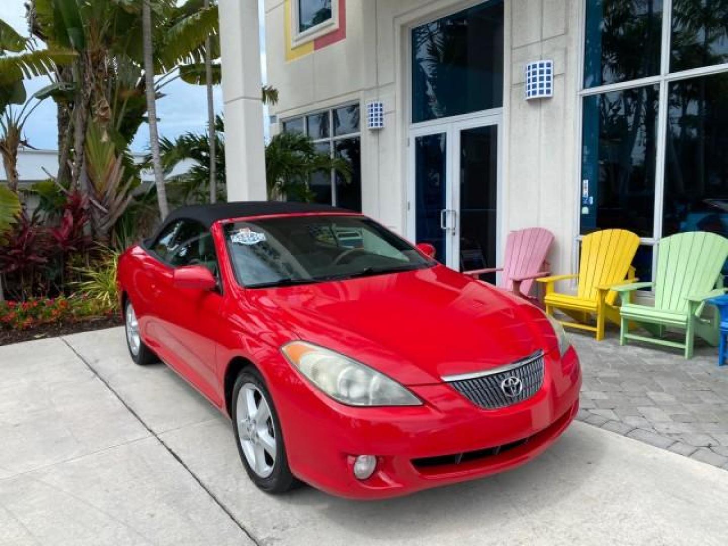 2004 Absolutely Red /Dark Stone Toyota Camry Solara CONV SE 1 OWNER 74972 Mi (4T1FA38P64U) with an 3.3L DOHC SMPI VVT-i 24-Valve V6 Engine engine, Automatic transmission, located at 4701 North Dixie Hwy, Pompano Beach, FL, 33064, (954) 422-2889, 26.240938, -80.123474 - OUR WEBPAGE FLORIDACARS1.COM HAS OVER 100 PHOTOS AND FREE CARFAX LINK 2004 Toyota Camry Solara SE V6 Convertible 3.3L V6 F DOHC 24V Gasoline 29 MPG Front Wheel Drive Features ABS Brakes Air Conditioning Alloy Wheels AM/FM Stereo Automatic Transmission Cassette Player CD Audio Cloth Seats Cruise Cont- Photo#1