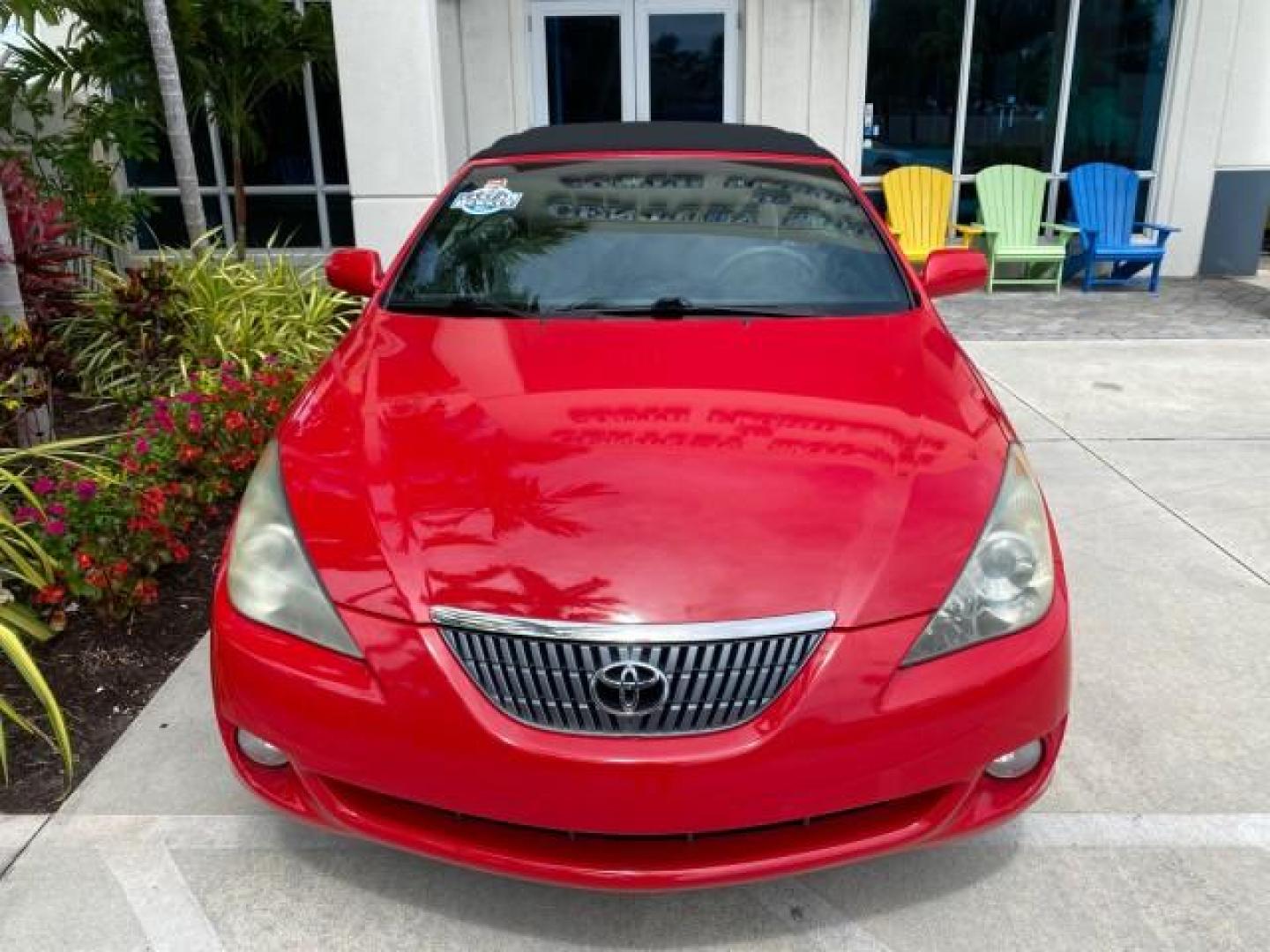 2004 Absolutely Red /Dark Stone Toyota Camry Solara CONV SE 1 OWNER 74972 Mi (4T1FA38P64U) with an 3.3L DOHC SMPI VVT-i 24-Valve V6 Engine engine, Automatic transmission, located at 4701 North Dixie Hwy, Pompano Beach, FL, 33064, (954) 422-2889, 26.240938, -80.123474 - OUR WEBPAGE FLORIDACARS1.COM HAS OVER 100 PHOTOS AND FREE CARFAX LINK 2004 Toyota Camry Solara SE V6 Convertible 3.3L V6 F DOHC 24V Gasoline 29 MPG Front Wheel Drive Features ABS Brakes Air Conditioning Alloy Wheels AM/FM Stereo Automatic Transmission Cassette Player CD Audio Cloth Seats Cruise Cont- Photo#28