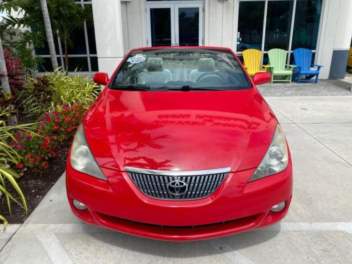 2004 Absolutely Red /Dark Stone Toyota Camry Solara CONV SE 1 OWNER 74972 Mi (4T1FA38P64U) with an 3.3L DOHC SMPI VVT-i 24-Valve V6 Engine engine, Automatic transmission, located at 4701 North Dixie Hwy, Pompano Beach, FL, 33064, (954) 422-2889, 26.240938, -80.123474 - OUR WEBPAGE FLORIDACARS1.COM HAS OVER 100 PHOTOS AND FREE CARFAX LINK 2004 Toyota Camry Solara SE V6 Convertible 3.3L V6 F DOHC 24V Gasoline 29 MPG Front Wheel Drive Features ABS Brakes Air Conditioning Alloy Wheels AM/FM Stereo Automatic Transmission Cassette Player CD Audio Cloth Seats Cruise Cont- Photo#29