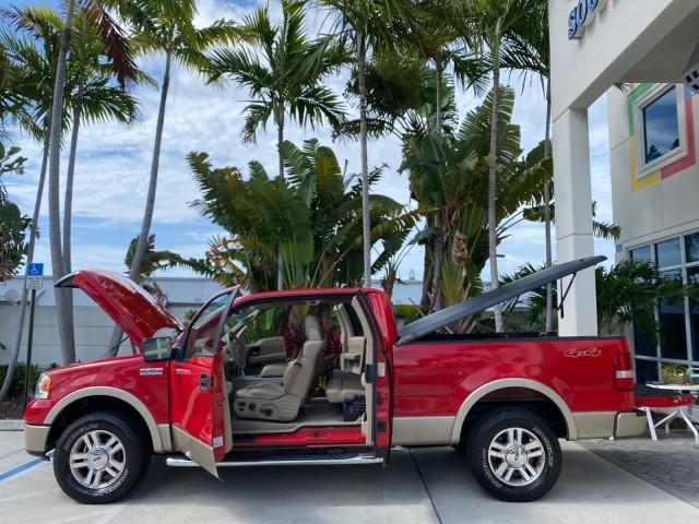 2007 Bright Red /Tan Ford F-150 Lariat 4WD LEATHER LOW MILES 80,286 (1FTPX14V97N) with an 5.4L 24-Valve EFI FFV V8 Engine engine, Automatic transmission, located at 4701 North Dixie Hwy, Pompano Beach, FL, 33064, (954) 422-2889, 26.240938, -80.123474 - OUR WEBPAGE FLORIDACARS1.COM HAS OVER 100 PHOTOS AND FREE CARFAX LINK 2007 Ford F-150 Lariat 4 Door Extended Cab Pickup 5.4L V8 F SOHC Flex Fuel 18 MPG Rear Wheel Drive w/ 4X4 Features 20 Inch Plus Wheels 4WD/AWD ABS Brakes Air Conditioning Alloy Wheels AM/FM Stereo Automatic Transmission Auxiliary - Photo#8