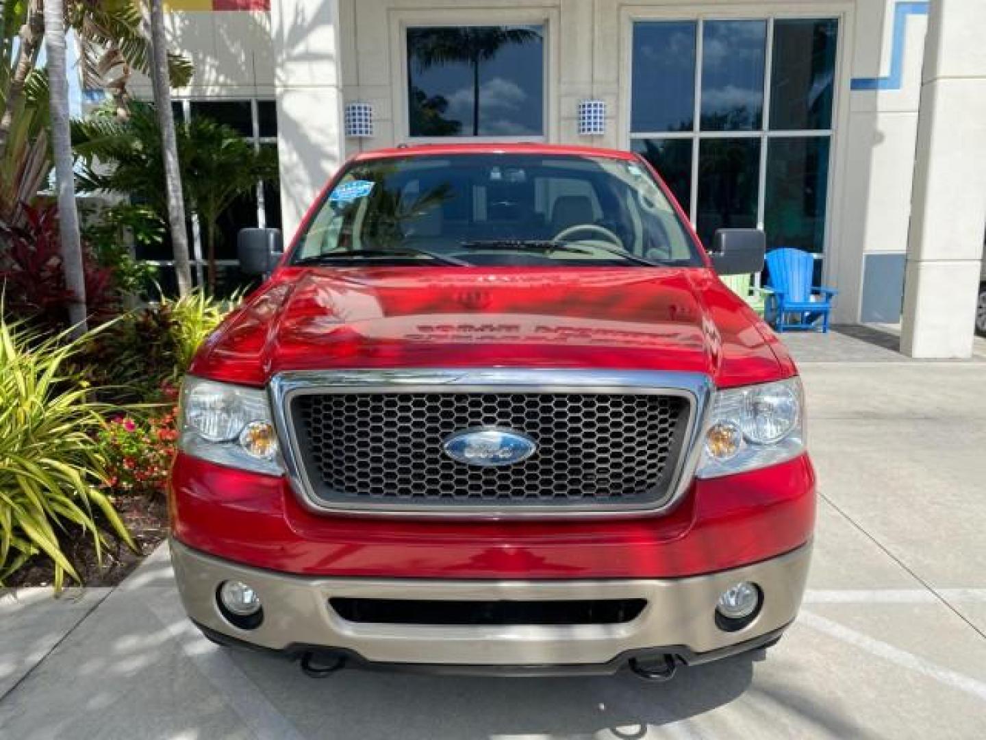 2007 Bright Red /Tan Ford F-150 Lariat 4WD LEATHER LOW MILES 80,286 (1FTPX14V97N) with an 5.4L 24-Valve EFI FFV V8 Engine engine, Automatic transmission, located at 4701 North Dixie Hwy, Pompano Beach, FL, 33064, (954) 422-2889, 26.240938, -80.123474 - OUR WEBPAGE FLORIDACARS1.COM HAS OVER 100 PHOTOS AND FREE CARFAX LINK 2007 Ford F-150 Lariat 4 Door Extended Cab Pickup 5.4L V8 F SOHC Flex Fuel 18 MPG Rear Wheel Drive w/ 4X4 Features 20 Inch Plus Wheels 4WD/AWD ABS Brakes Air Conditioning Alloy Wheels AM/FM Stereo Automatic Transmission Auxiliary- Photo#28