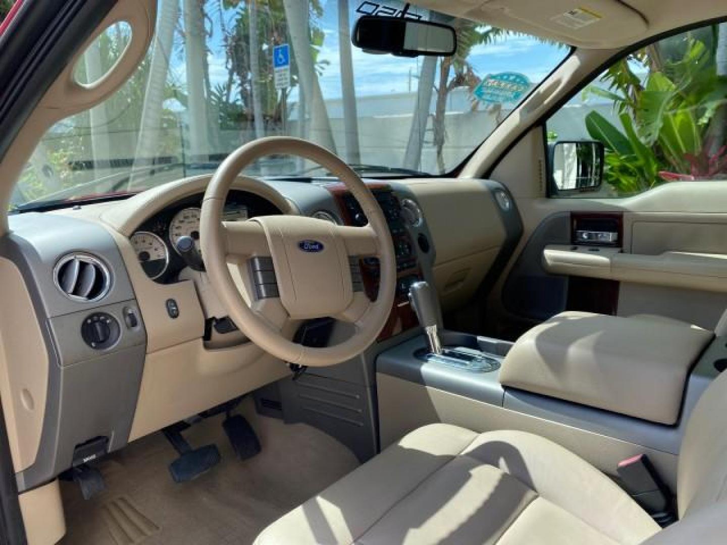 2007 Bright Red /Tan Ford F-150 Lariat 4WD LEATHER LOW MILES 80,286 (1FTPX14V97N) with an 5.4L 24-Valve EFI FFV V8 Engine engine, Automatic transmission, located at 4701 North Dixie Hwy, Pompano Beach, FL, 33064, (954) 422-2889, 26.240938, -80.123474 - OUR WEBPAGE FLORIDACARS1.COM HAS OVER 100 PHOTOS AND FREE CARFAX LINK 2007 Ford F-150 Lariat 4 Door Extended Cab Pickup 5.4L V8 F SOHC Flex Fuel 18 MPG Rear Wheel Drive w/ 4X4 Features 20 Inch Plus Wheels 4WD/AWD ABS Brakes Air Conditioning Alloy Wheels AM/FM Stereo Automatic Transmission Auxiliary- Photo#48