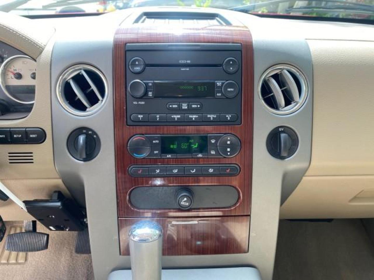 2007 Bright Red /Tan Ford F-150 Lariat 4WD LEATHER LOW MILES 80,286 (1FTPX14V97N) with an 5.4L 24-Valve EFI FFV V8 Engine engine, Automatic transmission, located at 4701 North Dixie Hwy, Pompano Beach, FL, 33064, (954) 422-2889, 26.240938, -80.123474 - OUR WEBPAGE FLORIDACARS1.COM HAS OVER 100 PHOTOS AND FREE CARFAX LINK 2007 Ford F-150 Lariat 4 Door Extended Cab Pickup 5.4L V8 F SOHC Flex Fuel 18 MPG Rear Wheel Drive w/ 4X4 Features 20 Inch Plus Wheels 4WD/AWD ABS Brakes Air Conditioning Alloy Wheels AM/FM Stereo Automatic Transmission Auxiliary- Photo#56