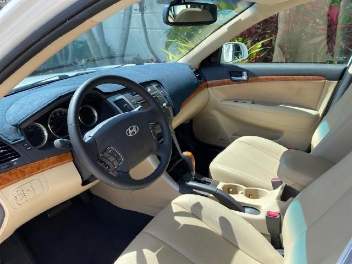 2009 Pearl White /Camel Hyundai Sonata SUNROOF Limited LOW MILES 45,849 (5NPEU46F69H) with an 3.3L DOHC V6 Engine engine, Automatic transmission, located at 4701 North Dixie Hwy, Pompano Beach, FL, 33064, (954) 422-2889, 26.240938, -80.123474 - OUR WEBPAGE FLORIDACARS1.COM HAS OVER 100 PHOTOS AND FREE CARFAX LINK 2009 Hyundai Sonata Limited V6 Sedan 4 DR 3.3L V6 F DOHC 24V Gasoline 19 MPG Front Wheel Drive Features ABS Brakes Air Conditioning Alloy Wheels AM/FM Stereo Automatic Transmission Auxiliary Audio Input CD Audio Cruise Control Fro- Photo#45