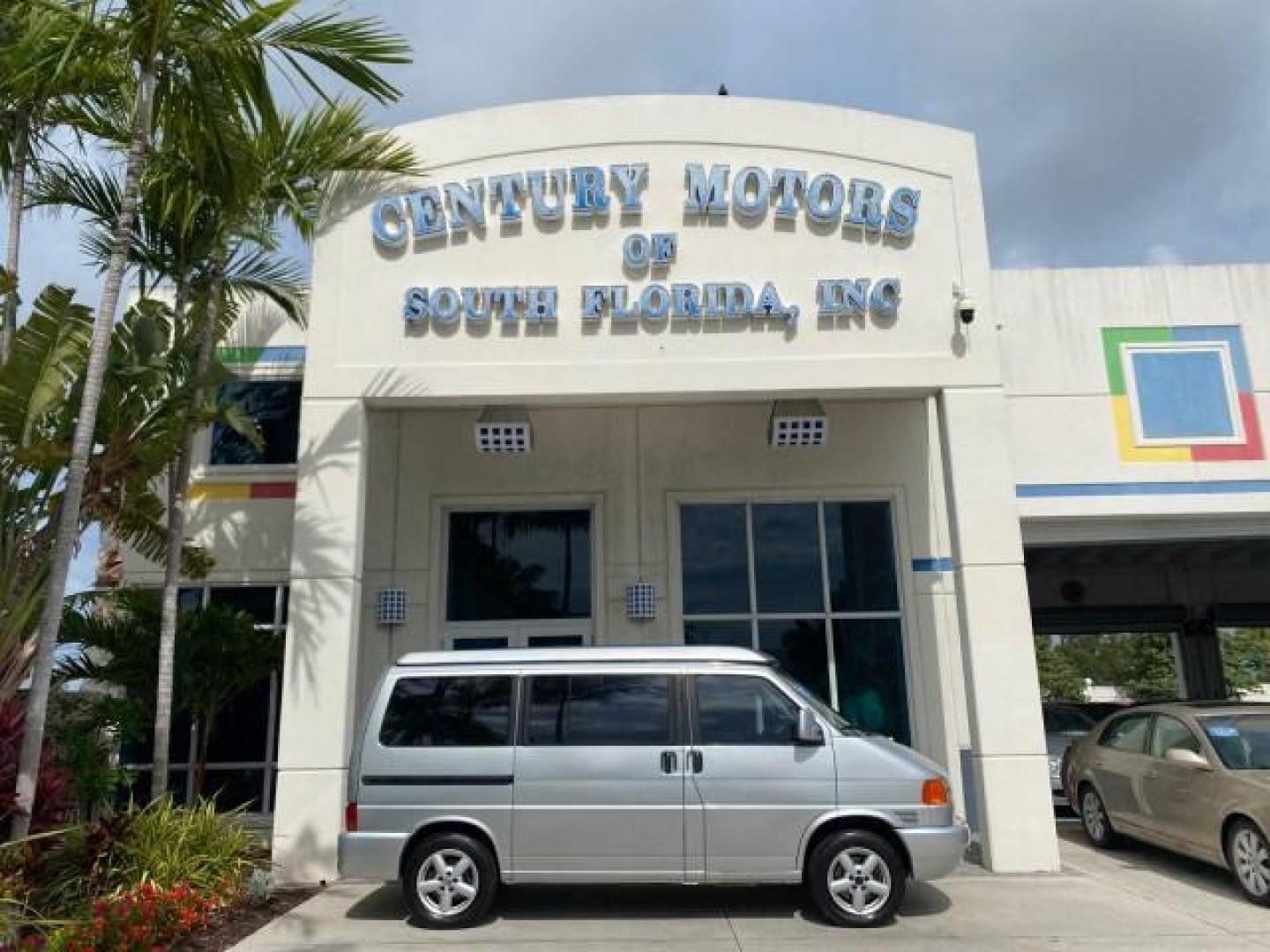 2003 Reflex Silver /Gray Volkswagen EuroVan MV POP UP CAMPER VAN (WV2NB47093H) with an 2.8L DOHC SMPI V6 Engine engine, Automatic transmission, located at 4701 North Dixie Hwy, Pompano Beach, FL, 33064, (954) 422-2889, 26.240938, -80.123474 - OUR WEBPAGE FLORIDACARS1.COM HAS OVER 100 PHOTOS AND FREE CARFAX LINK 2003 Volkswagen Eurovan MV Westfalia Pop Top Camper Van 2.8L I6 F Gasoline 20 MPG Front Wheel Drive Features ABS Brakes Air Conditioning Alloy Wheels AM/FM Stereo Automatic Transmission Cloth Seats Cruise Control Power Locks Power- Photo#0