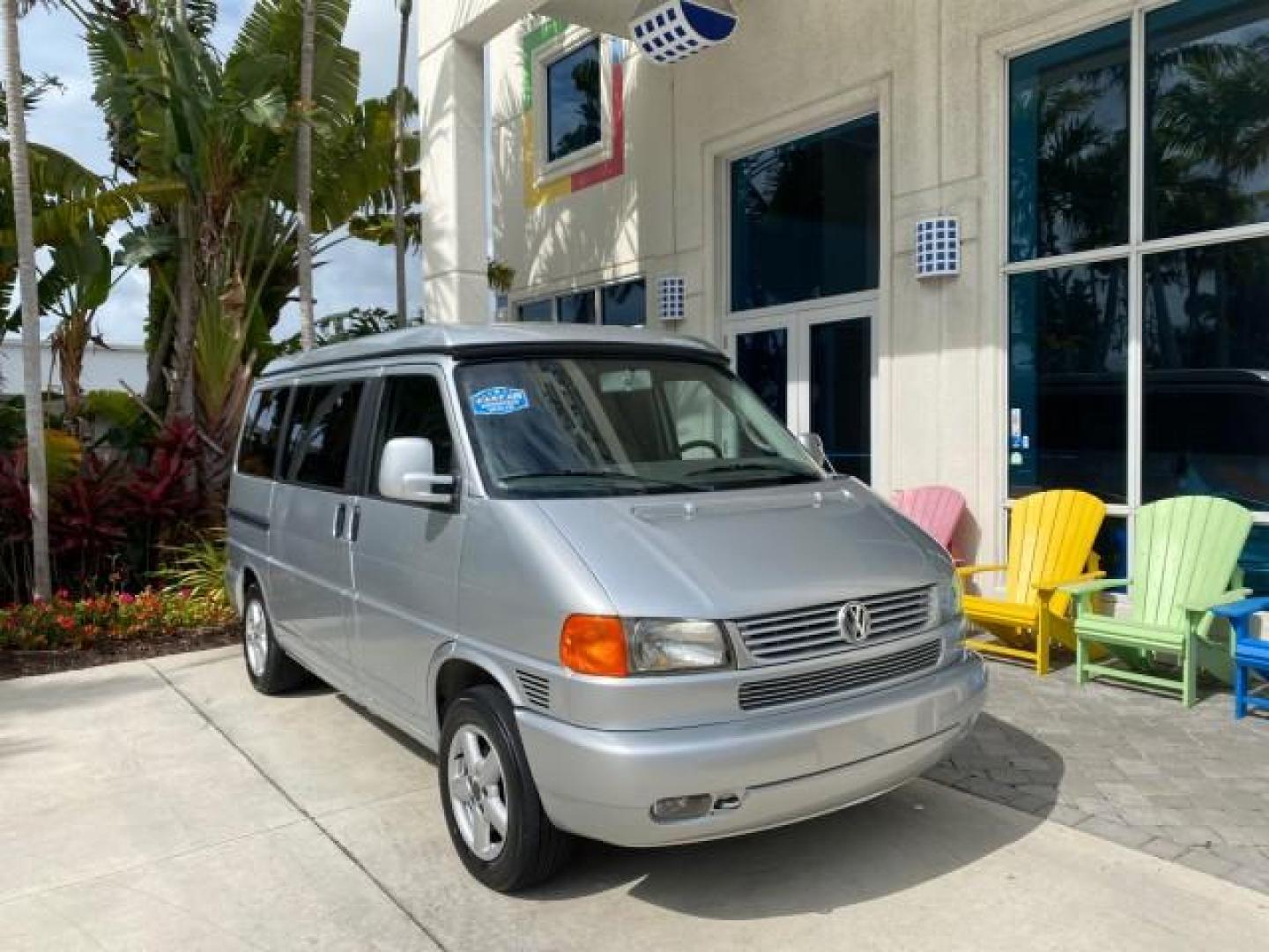 2003 Reflex Silver /Gray Volkswagen EuroVan MV POP UP CAMPER VAN (WV2NB47093H) with an 2.8L DOHC SMPI V6 Engine engine, Automatic transmission, located at 4701 North Dixie Hwy, Pompano Beach, FL, 33064, (954) 422-2889, 26.240938, -80.123474 - OUR WEBPAGE FLORIDACARS1.COM HAS OVER 100 PHOTOS AND FREE CARFAX LINK 2003 Volkswagen Eurovan MV Westfalia Pop Top Camper Van 2.8L I6 F Gasoline 20 MPG Front Wheel Drive Features ABS Brakes Air Conditioning Alloy Wheels AM/FM Stereo Automatic Transmission Cloth Seats Cruise Control Power Locks Power- Photo#1