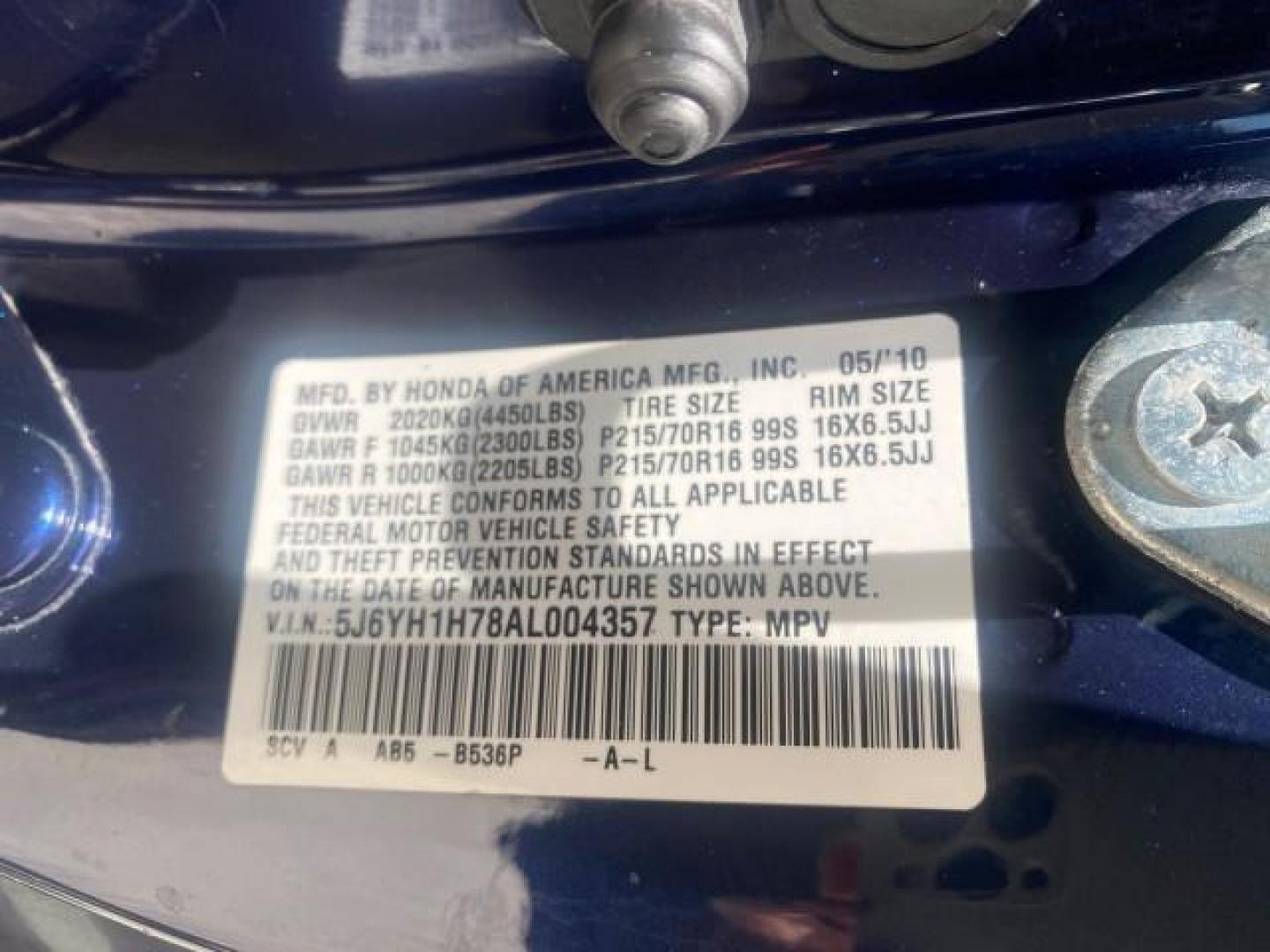 2010 Royal Blue Pearl /Gray Honda Element EX 1 OWNER LOW MILES 87,959 (5J6YH1H78AL) with an 2.4L DOHC MPFI 16-Valve i-VTEC I4 Engine engine, Automatic transmission, located at 4701 North Dixie Hwy, Pompano Beach, FL, 33064, (954) 422-2889, 26.240938, -80.123474 - OUR WEBPAGE FLORIDACARS1.COM HAS OVER 100 PHOTOS AND FREE CARFAX LINK 2010 Honda Element EX 1 OWNER 4 Door Wagon/Sport Utility 2.4L I4 F DOHC 16V Gasoline 25 MPG Front Wheel Drive Features ABS Brakes Air Conditioning Alloy Wheels AM/FM Stereo Automatic Transmission Auxiliary Audio Input CD Audio Clo- Photo#66