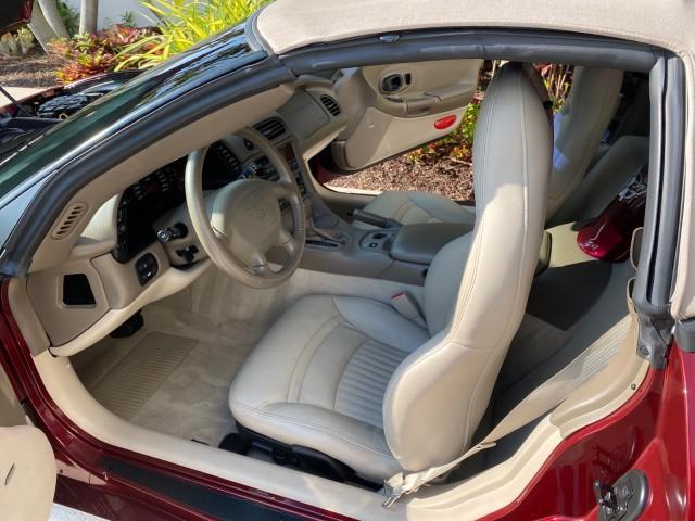 2003 50th Anniversary Red /Light Oak Chevrolet Corvette 50TH CONVERTIBLE LOW MILES 6,742 (1G1YY32G735) with an 5.7L Ls1 V8 SFI Engine engine, Automatic transmission, located at 4701 North Dixie Hwy, Pompano Beach, FL, 33064, (954) 422-2889, 26.240938, -80.123474 - OUR WEBPAGE FLORIDACARS1.COM HAS OVER 100 PHOTOS AND FREE CARFAX LINK 2003 Chevrolet Corvette 50th Anniversary Convertible 5.7L V8 F OHV Gasoline 25 MPG Rear Wheel Drive Features ABS Brakes Air Conditioning Alloy Wheels AM/FM Stereo Automatic Transmission BOSE Sound System CD Audio Cruise Control He- Photo#13