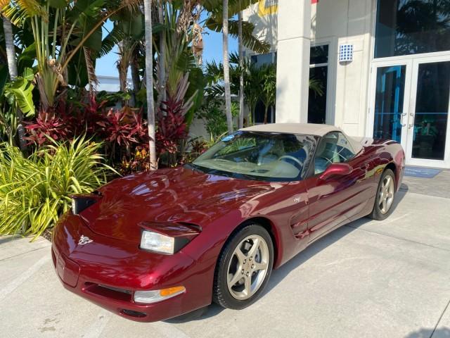 2003 50th Anniversary Red /Light Oak Chevrolet Corvette 50TH CONVERTIBLE LOW MILES 6,742 (1G1YY32G735) with an 5.7L Ls1 V8 SFI Engine engine, Automatic transmission, located at 4701 North Dixie Hwy, Pompano Beach, FL, 33064, (954) 422-2889, 26.240938, -80.123474 - OUR WEBPAGE FLORIDACARS1.COM HAS OVER 100 PHOTOS AND FREE CARFAX LINK 2003 Chevrolet Corvette 50th Anniversary Convertible 5.7L V8 F OHV Gasoline 25 MPG Rear Wheel Drive Features ABS Brakes Air Conditioning Alloy Wheels AM/FM Stereo Automatic Transmission BOSE Sound System CD Audio Cruise Control He- Photo#33