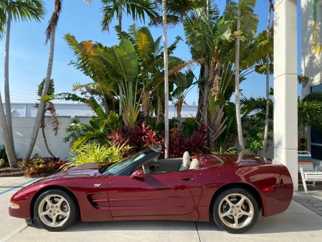 2003 50th Anniversary Red /Light Oak Chevrolet Corvette 50TH CONVERTIBLE LOW MILES 6,742 (1G1YY32G735) with an 5.7L Ls1 V8 SFI Engine engine, Automatic transmission, located at 4701 North Dixie Hwy, Pompano Beach, FL, 33064, (954) 422-2889, 26.240938, -80.123474 - OUR WEBPAGE FLORIDACARS1.COM HAS OVER 100 PHOTOS AND FREE CARFAX LINK 2003 Chevrolet Corvette 50th Anniversary Convertible 5.7L V8 F OHV Gasoline 25 MPG Rear Wheel Drive Features ABS Brakes Air Conditioning Alloy Wheels AM/FM Stereo Automatic Transmission BOSE Sound System CD Audio Cruise Control He- Photo#38