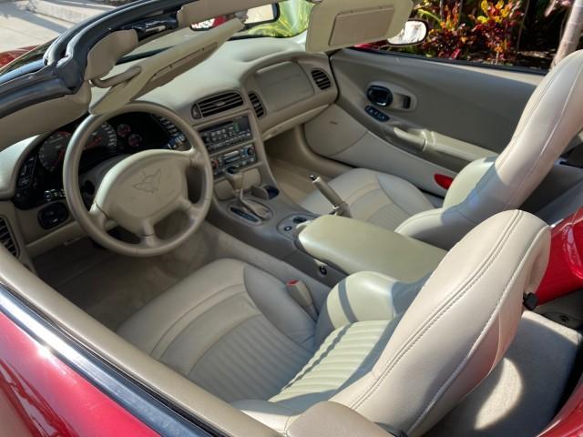 2003 50th Anniversary Red /Light Oak Chevrolet Corvette 50TH CONVERTIBLE LOW MILES 6,742 (1G1YY32G735) with an 5.7L Ls1 V8 SFI Engine engine, Automatic transmission, located at 4701 North Dixie Hwy, Pompano Beach, FL, 33064, (954) 422-2889, 26.240938, -80.123474 - OUR WEBPAGE FLORIDACARS1.COM HAS OVER 100 PHOTOS AND FREE CARFAX LINK 2003 Chevrolet Corvette 50th Anniversary Convertible 5.7L V8 F OHV Gasoline 25 MPG Rear Wheel Drive Features ABS Brakes Air Conditioning Alloy Wheels AM/FM Stereo Automatic Transmission BOSE Sound System CD Audio Cruise Control He- Photo#49