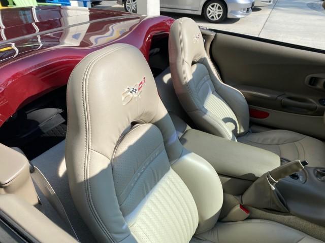 2003 50th Anniversary Red /Light Oak Chevrolet Corvette 50TH CONVERTIBLE LOW MILES 6,742 (1G1YY32G735) with an 5.7L Ls1 V8 SFI Engine engine, Automatic transmission, located at 4701 North Dixie Hwy, Pompano Beach, FL, 33064, (954) 422-2889, 26.240938, -80.123474 - OUR WEBPAGE FLORIDACARS1.COM HAS OVER 100 PHOTOS AND FREE CARFAX LINK 2003 Chevrolet Corvette 50th Anniversary Convertible 5.7L V8 F OHV Gasoline 25 MPG Rear Wheel Drive Features ABS Brakes Air Conditioning Alloy Wheels AM/FM Stereo Automatic Transmission BOSE Sound System CD Audio Cruise Control He- Photo#57