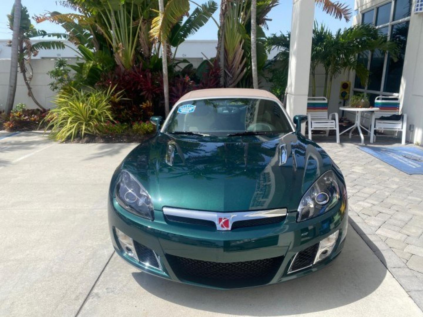 2008 Forest Green /Tan Saturn Sky AUTO TURBO Red Line LOW MILES 3,949 (1G8MG35X48Y) with an Turbocharged And Intercooled Ecotec 2.0L VVT DOHC 4-Cyl Aluminum Engine engine, Automatic transmission, located at 4701 North Dixie Hwy, Pompano Beach, FL, 33064, (954) 422-2889, 26.240938, -80.123474 - OUR WEBPAGE FLORIDACARS1.COM HAS OVER 100 PHOTOS AND FREE CARFAX LINK 2008 Saturn SKY Red Line Turbo All Original Paint Collectors Welcome Convertible 2.0L I4 F DOHC Gasoline 31 MPG Rear Wheel Drive Features ABS Brakes Air Conditioning Alloy Wheels AM/FM Stereo Automatic Transmission CD Audio Cruise- Photo#2