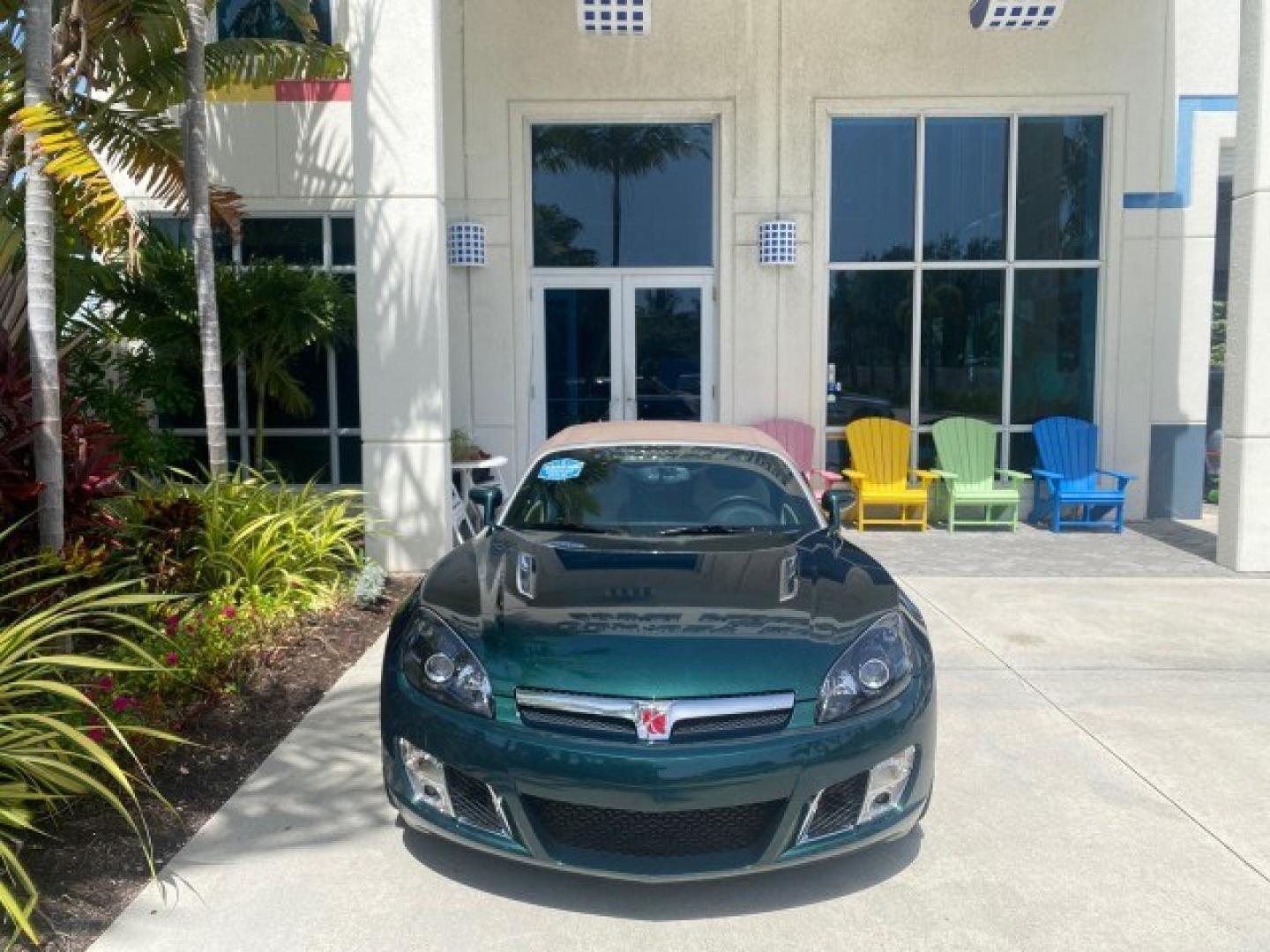 2008 Forest Green /Tan Saturn Sky AUTO TURBO Red Line LOW MILES 3,949 (1G8MG35X48Y) with an Turbocharged And Intercooled Ecotec 2.0L VVT DOHC 4-Cyl Aluminum Engine engine, Automatic transmission, located at 4701 North Dixie Hwy, Pompano Beach, FL, 33064, (954) 422-2889, 26.240938, -80.123474 - OUR WEBPAGE FLORIDACARS1.COM HAS OVER 100 PHOTOS AND FREE CARFAX LINK 2008 Saturn SKY Red Line Turbo All Original Paint Collectors Welcome Convertible 2.0L I4 F DOHC Gasoline 31 MPG Rear Wheel Drive Features ABS Brakes Air Conditioning Alloy Wheels AM/FM Stereo Automatic Transmission CD Audio Cruise- Photo#26