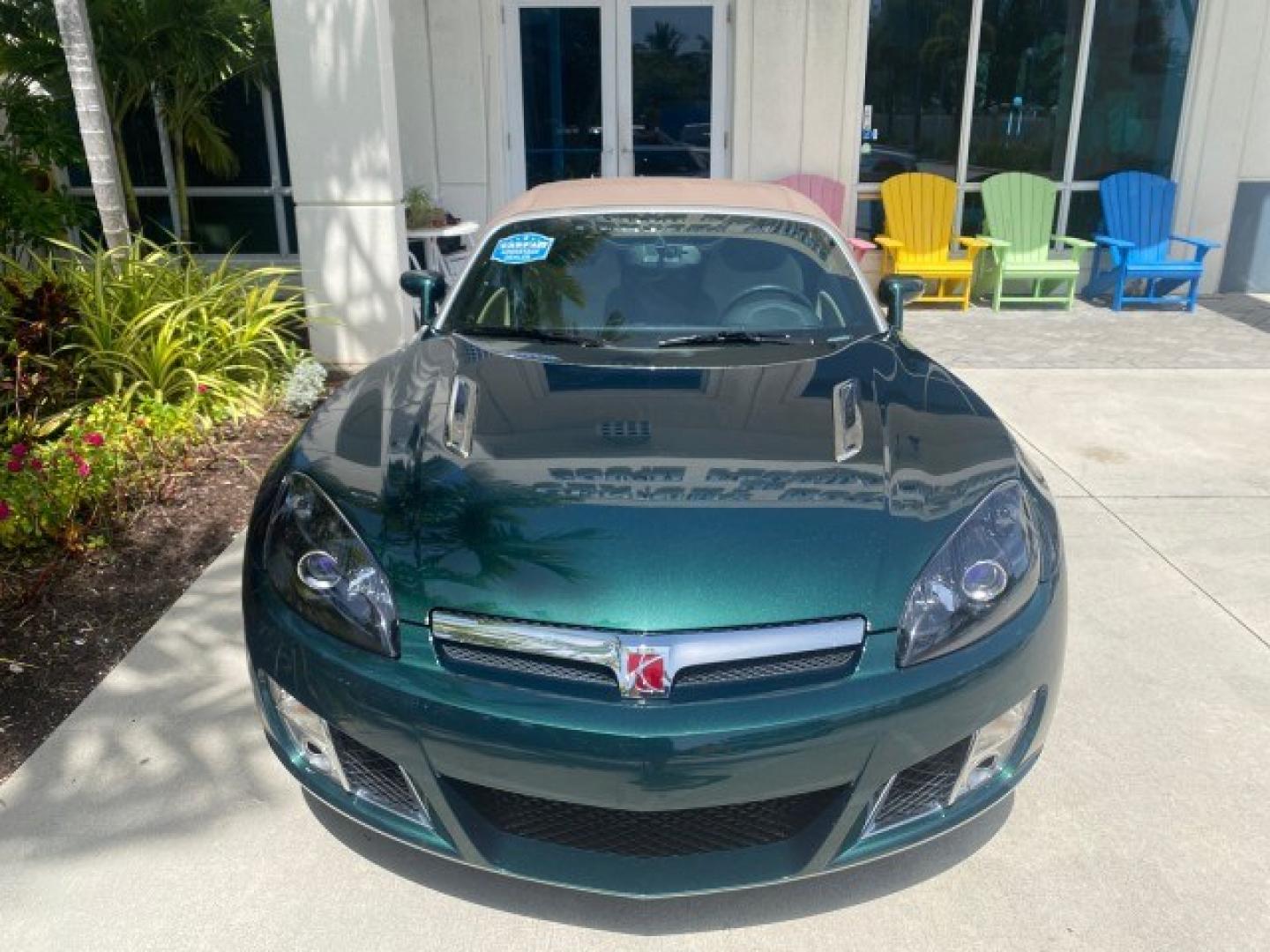 2008 Forest Green /Tan Saturn Sky AUTO TURBO Red Line LOW MILES 3,949 (1G8MG35X48Y) with an Turbocharged And Intercooled Ecotec 2.0L VVT DOHC 4-Cyl Aluminum Engine engine, Automatic transmission, located at 4701 North Dixie Hwy, Pompano Beach, FL, 33064, (954) 422-2889, 26.240938, -80.123474 - OUR WEBPAGE FLORIDACARS1.COM HAS OVER 100 PHOTOS AND FREE CARFAX LINK 2008 Saturn SKY Red Line Turbo All Original Paint Collectors Welcome Convertible 2.0L I4 F DOHC Gasoline 31 MPG Rear Wheel Drive Features ABS Brakes Air Conditioning Alloy Wheels AM/FM Stereo Automatic Transmission CD Audio Cruise- Photo#27