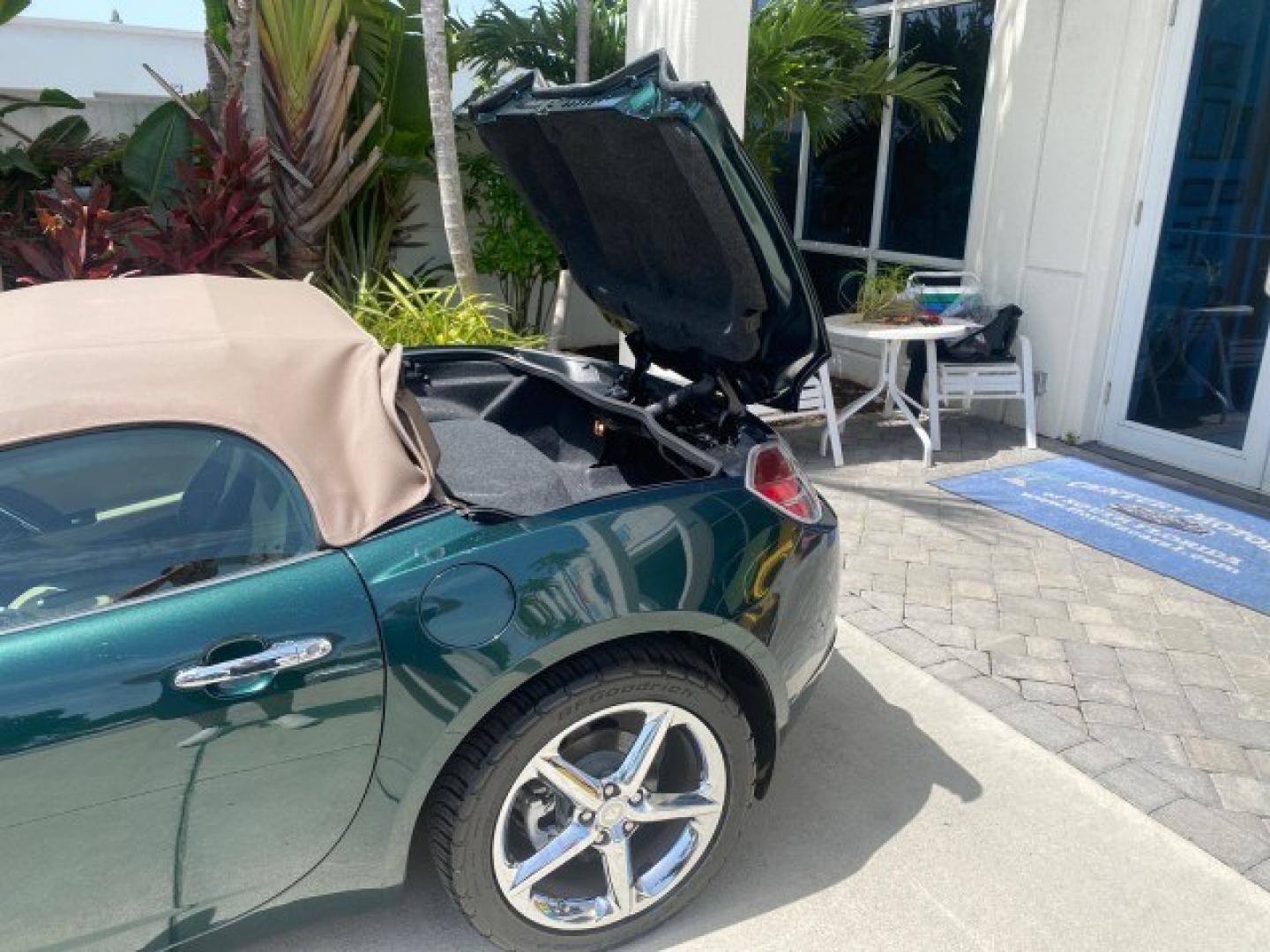 2008 Forest Green /Tan Saturn Sky AUTO TURBO Red Line LOW MILES 3,949 (1G8MG35X48Y) with an Turbocharged And Intercooled Ecotec 2.0L VVT DOHC 4-Cyl Aluminum Engine engine, Automatic transmission, located at 4701 North Dixie Hwy, Pompano Beach, FL, 33064, (954) 422-2889, 26.240938, -80.123474 - OUR WEBPAGE FLORIDACARS1.COM HAS OVER 100 PHOTOS AND FREE CARFAX LINK 2008 Saturn SKY Red Line Turbo All Original Paint Collectors Welcome Convertible 2.0L I4 F DOHC Gasoline 31 MPG Rear Wheel Drive Features ABS Brakes Air Conditioning Alloy Wheels AM/FM Stereo Automatic Transmission CD Audio Cruise- Photo#82