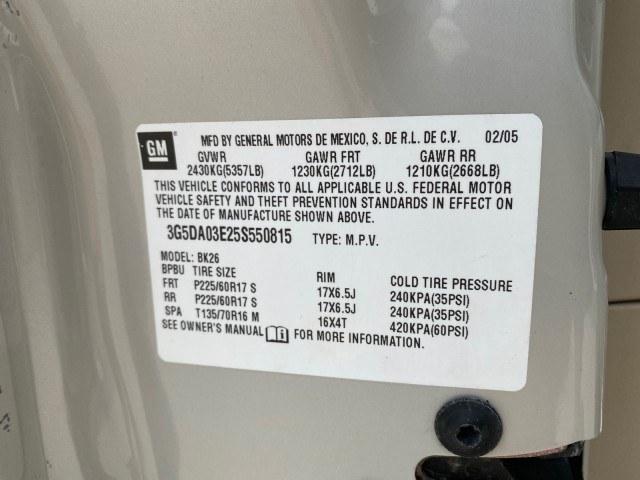 2005 Platinum Metallic /Neutral Buick CX Rendezvous 1 OWNER LOW MILES 61,892 SUV (3G5DA03E25S) with an 3.4L 3400 V6 SFI Engine engine, Automatic transmission, located at 4701 North Dixie Hwy, Pompano Beach, FL, 33064, (954) 422-2889, 26.240938, -80.123474 - OUR WEBPAGE FLORIDACARS1.COM HAS OVER 100 PHOTOS AND FREE CARFAX LINK 2005 Buick Rendezvous CX 1 OWNER 4 Door Wagon/Sport Utility 3.4L V6 F Gasoline 26 MPG Front Wheel Drive Features Air Conditioning AM/FM Stereo Automatic Transmission CD Audio Leather Seats Cruise Control Power Locks Power Mirrors- Photo#71