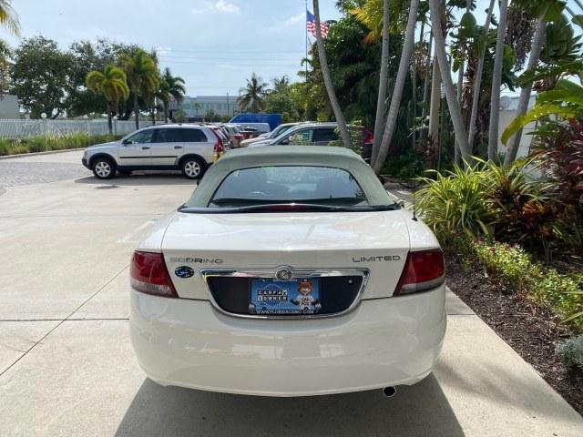 2004 Stone White /Dark Slate Gray Chrysler Sebring Limited LOW MILES 65,491 (1C3EL65R14N) with an 2.7L MPI DOHC 24-Valve V6 Engine engine, Automatic transmission, located at 4701 North Dixie Hwy, Pompano Beach, FL, 33064, (954) 422-2889, 26.240938, -80.123474 - OUR WEBPAGE FLORIDACARS1.COM HAS OVER 100 PHOTOS AND FREE CARFAX LINK 2004 Chrysler Sebring Limited Convertible 2.7L V6 F DOHC Gasoline 28 MPG Front Wheel Drive Features ABS Brakes Air Conditioning Alloy Wheels AM/FM Stereo Automatic Transmission CD Audio Cruise Control Infinity Sound System Leather- Photo#6