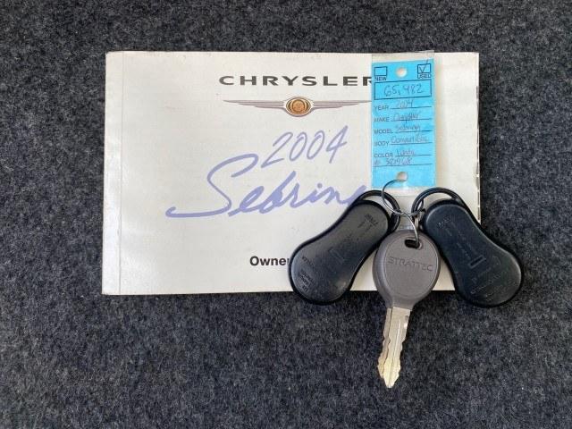 2004 Stone White /Dark Slate Gray Chrysler Sebring Limited LOW MILES 65,491 (1C3EL65R14N) with an 2.7L MPI DOHC 24-Valve V6 Engine engine, Automatic transmission, located at 4701 North Dixie Hwy, Pompano Beach, FL, 33064, (954) 422-2889, 26.240938, -80.123474 - OUR WEBPAGE FLORIDACARS1.COM HAS OVER 100 PHOTOS AND FREE CARFAX LINK 2004 Chrysler Sebring Limited Convertible 2.7L V6 F DOHC Gasoline 28 MPG Front Wheel Drive Features ABS Brakes Air Conditioning Alloy Wheels AM/FM Stereo Automatic Transmission CD Audio Cruise Control Infinity Sound System Leather- Photo#23
