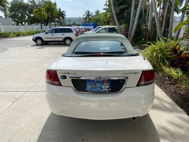 2004 Stone White /Dark Slate Gray Chrysler Sebring Limited LOW MILES 65,491 (1C3EL65R14N) with an 2.7L MPI DOHC 24-Valve V6 Engine engine, Automatic transmission, located at 4701 North Dixie Hwy, Pompano Beach, FL, 33064, (954) 422-2889, 26.240938, -80.123474 - OUR WEBPAGE FLORIDACARS1.COM HAS OVER 100 PHOTOS AND FREE CARFAX LINK 2004 Chrysler Sebring Limited Convertible 2.7L V6 F DOHC Gasoline 28 MPG Front Wheel Drive Features ABS Brakes Air Conditioning Alloy Wheels AM/FM Stereo Automatic Transmission CD Audio Cruise Control Infinity Sound System Leather- Photo#95