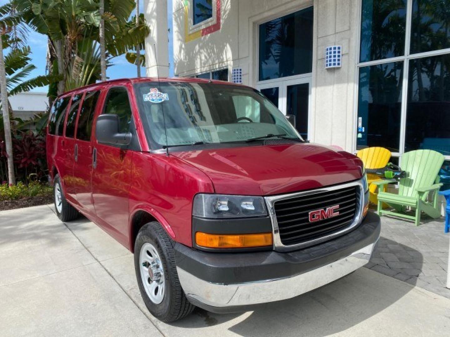 2009 Sport Red Metallic /Medium Pewter GMC Savana Passenger LOW MILES 53,014 1 OWNER 8 Passenger (1GKFG154891) with an 5.3L Vortec 1000 V8 SFI Engine engine, Automatic transmission, located at 4701 North Dixie Hwy, Pompano Beach, FL, 33064, (954) 422-2889, 26.240938, -80.123474 - OUR WEBPAGE FLORIDACARS1.COM HAS OVER 100 PHOTOS AND FREE CARFAX LINK 2009 GMC Savana LS 1500 1 OWNER 8 PASSENGER Van 5.3L V8 F OHV 16V Flex Fuel 16 MPG Rear Wheel Drive Features ABS Brakes Air Conditioning AM/FM Stereo Automatic Transmission CD Audio Cloth Seats Cruise Control Overhead Airbags Powe- Photo#1