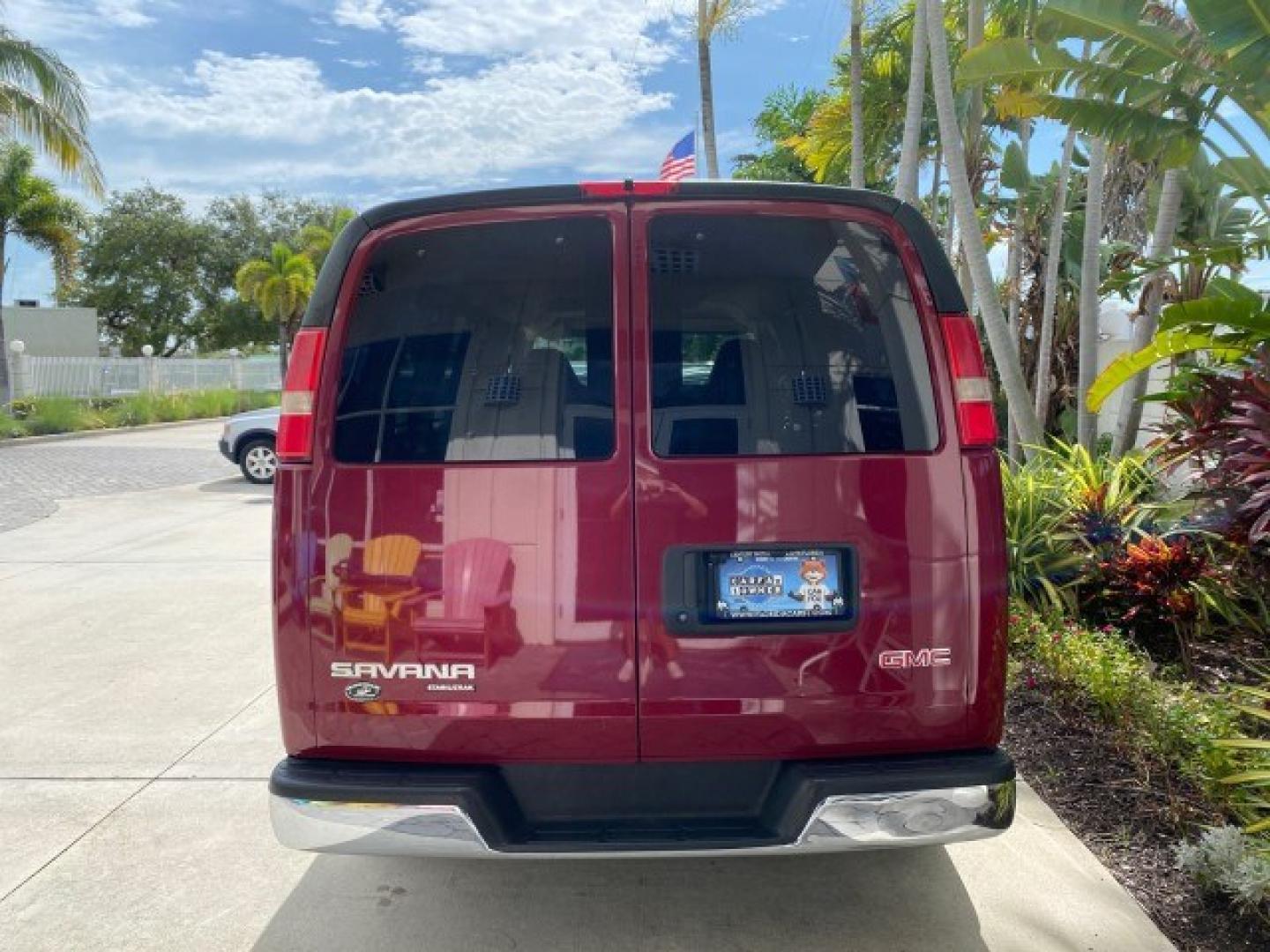 2009 Sport Red Metallic /Medium Pewter GMC Savana Passenger LOW MILES 53,014 1 OWNER 8 Passenger (1GKFG154891) with an 5.3L Vortec 1000 V8 SFI Engine engine, Automatic transmission, located at 4701 North Dixie Hwy, Pompano Beach, FL, 33064, (954) 422-2889, 26.240938, -80.123474 - OUR WEBPAGE FLORIDACARS1.COM HAS OVER 100 PHOTOS AND FREE CARFAX LINK 2009 GMC Savana LS 1500 1 OWNER 8 PASSENGER Van 5.3L V8 F OHV 16V Flex Fuel 16 MPG Rear Wheel Drive Features ABS Brakes Air Conditioning AM/FM Stereo Automatic Transmission CD Audio Cloth Seats Cruise Control Overhead Airbags Powe- Photo#6
