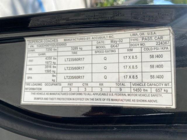 2002 Sable Black /Black Cadillac Deville LIMO LOW MILES 37,218 (1GEEH90Y02U) with an 4.6L SFI DOHC V8 275hp Northstar Engine engine, Automatic transmission, located at 4701 North Dixie Hwy, Pompano Beach, FL, 33064, (954) 422-2889, 26.240938, -80.123474 - OUR WEBPAGE FLORIDACARS1.COM HAS OVER 100 PHOTOS AND FREE CARFAX LINK 2002 Cadillac Professional Chassis Limo Incomplete Passenger 4.6L V8 F DOHC 32V Gasoline 27 MPG Front Wheel Drive Features ABS Brakes Air Conditioning Alloy Wheels AM/FM Stereo Automatic Transmission Bluetooth Technology CD Audio- Photo#72