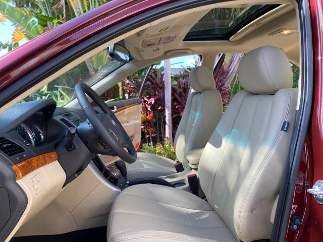 2010 Dark Cherry Red /Camel Hyundai Sonata Limited LOW MILES 27,381 1 OWNER (5NPEU4AF7AH) with an 3.3L DOHC V6 Engine engine, Automatic transmission, located at 4701 North Dixie Hwy, Pompano Beach, FL, 33064, (954) 422-2889, 26.240938, -80.123474 - OUR WEBPAGE FLORIDACARS1.COM HAS OVER 100 PHOTOS AND FREE CARFAX LINK 2010 Hyundai Sonata Limited V6 1 OWNER Sedan 4 DR 3.3L V6 F DOHC 24V Gasoline 29 MPG Front Wheel Drive Features ABS Brakes Air Conditioning Alloy Wheels AM/FM Stereo Automatic Transmission Auxiliary Audio Input CD Audio Cruise Con- Photo#10