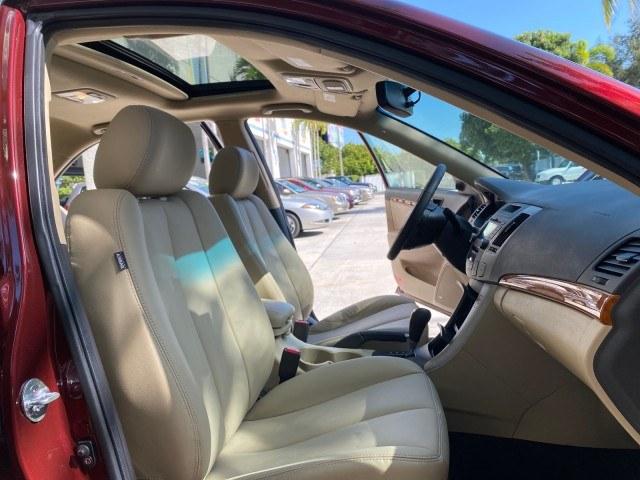 2010 Dark Cherry Red /Camel Hyundai Sonata Limited LOW MILES 27,381 1 OWNER (5NPEU4AF7AH) with an 3.3L DOHC V6 Engine engine, Automatic transmission, located at 4701 North Dixie Hwy, Pompano Beach, FL, 33064, (954) 422-2889, 26.240938, -80.123474 - OUR WEBPAGE FLORIDACARS1.COM HAS OVER 100 PHOTOS AND FREE CARFAX LINK 2010 Hyundai Sonata Limited V6 1 OWNER Sedan 4 DR 3.3L V6 F DOHC 24V Gasoline 29 MPG Front Wheel Drive Features ABS Brakes Air Conditioning Alloy Wheels AM/FM Stereo Automatic Transmission Auxiliary Audio Input CD Audio Cruise Con- Photo#12