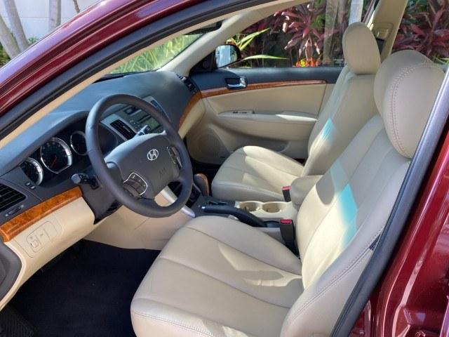 2010 Dark Cherry Red /Camel Hyundai Sonata Limited LOW MILES 27,381 1 OWNER (5NPEU4AF7AH) with an 3.3L DOHC V6 Engine engine, Automatic transmission, located at 4701 North Dixie Hwy, Pompano Beach, FL, 33064, (954) 422-2889, 26.240938, -80.123474 - OUR WEBPAGE FLORIDACARS1.COM HAS OVER 100 PHOTOS AND FREE CARFAX LINK 2010 Hyundai Sonata Limited V6 1 OWNER Sedan 4 DR 3.3L V6 F DOHC 24V Gasoline 29 MPG Front Wheel Drive Features ABS Brakes Air Conditioning Alloy Wheels AM/FM Stereo Automatic Transmission Auxiliary Audio Input CD Audio Cruise Con- Photo#46
