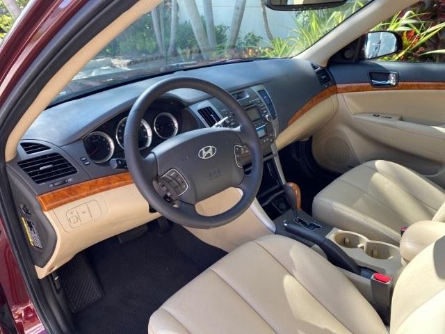 2010 Dark Cherry Red /Camel Hyundai Sonata Limited LOW MILES 27,381 1 OWNER (5NPEU4AF7AH) with an 3.3L DOHC V6 Engine engine, Automatic transmission, located at 4701 North Dixie Hwy, Pompano Beach, FL, 33064, (954) 422-2889, 26.240938, -80.123474 - OUR WEBPAGE FLORIDACARS1.COM HAS OVER 100 PHOTOS AND FREE CARFAX LINK 2010 Hyundai Sonata Limited V6 1 OWNER Sedan 4 DR 3.3L V6 F DOHC 24V Gasoline 29 MPG Front Wheel Drive Features ABS Brakes Air Conditioning Alloy Wheels AM/FM Stereo Automatic Transmission Auxiliary Audio Input CD Audio Cruise Con- Photo#49