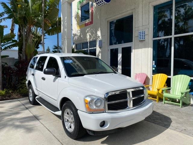 2004 Bright White /Med Slate Gray Dodge Durango Limited LOW MILES 55,294 (1D4HD58N24F) with an 4.7L V8 Magnum Engine engine, Automatic transmission, located at 4701 North Dixie Hwy, Pompano Beach, FL, 33064, (954) 422-2889, 26.240938, -80.123474 - OUR WEBPAGE FLORIDACARS1.COM HAS OVER 100 PHOTOS AND FREE CARFAX LINK 2004 Dodge Durango Limited 4 Door Wagon/Sport Utility 4.7L V8 F Gasoline 18 MPG Rear Wheel Drive Features ABS Brakes Air Conditioning Alloy Wheels AM/FM Stereo Automatic Transmission CD Audio Cruise Control Fold-Away Third Row Lea- Photo#1