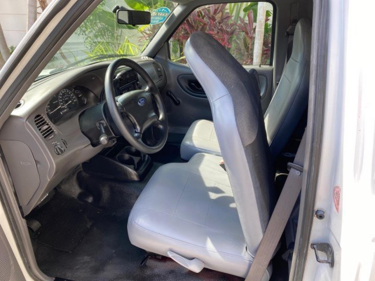2002 Oxford White /Dark Graphite Ford Ranger XL AUTO AC LOW MILES 40,403 (1FTYR10D42T) with an 2.3L DOHC SEFI 16-Valve 4-Cyl Engine engine, Automatic transmission, located at 4701 North Dixie Hwy, Pompano Beach, FL, 33064, (954) 422-2889, 26.240938, -80.123474 - OUR WEBPAGE FLORIDACARS1.COM HAS OVER 100 PHOTOS AND FREE CARFAX LINK 2002 Ford Ranger XL Pickup 2.3L I4 F Gasoline 28 MPG Rear Wheel Drive Features ABS Brakes Air Conditioning AM/FM Stereo Automatic Transmission Vinyl Seats Power Locks Power Mirrors Power Windows 2002 Ford Ranger XL is a fantastic- Photo#65