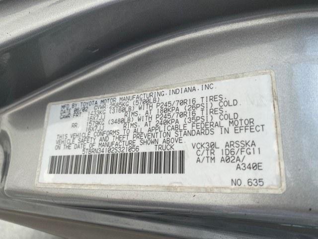 2002 Desert Sand Metallic /Gray Toyota Tundra SR5 LOW MILES 94,632 1 OWNER (5TBRN34102S) with an 3.4L DOHC EFI 24-Valve V6 Engine engine, Automatic transmission, located at 4701 North Dixie Hwy, Pompano Beach, FL, 33064, (954) 422-2889, 26.240938, -80.123474 - OUR WEBPAGE FLORIDACARS1.COM HAS OVER 100 PHOTOS AND FREE CARFAX LINK 2002 Toyota Tundra SR5 1 OWNER 4 Door Extended Cab Pickup 3.4L V6 F DOHC 24V Gasoline 16 MPG Rear Wheel Drive Features Air Conditioning AM/FM Stereo Automatic Transmission Bed Liner Cassette Player CD Audio Cloth Seats Cruise Cont- Photo#73